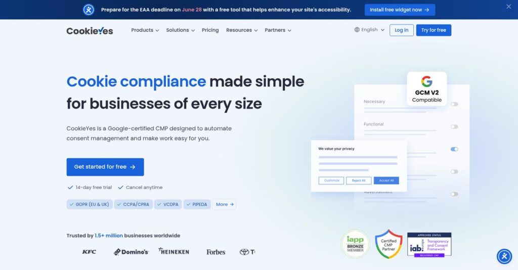 CookieYes Homepage