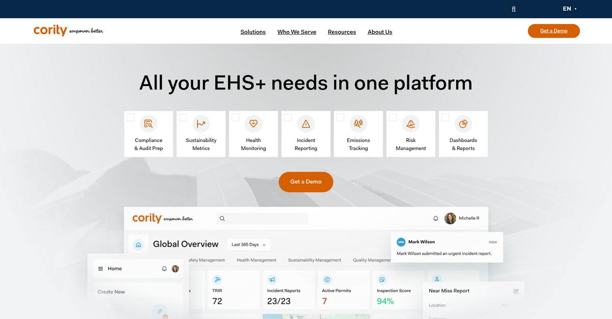 Cority Homepage