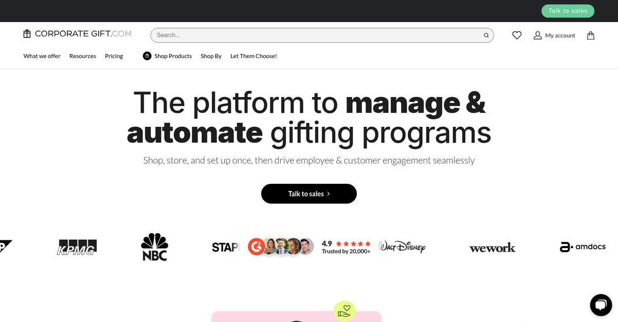 Corporate Gift Homepage