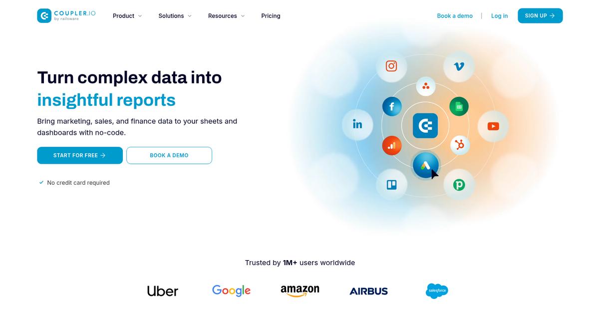 Coupler.Io Homepage