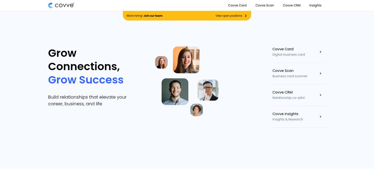 Covve Homepage