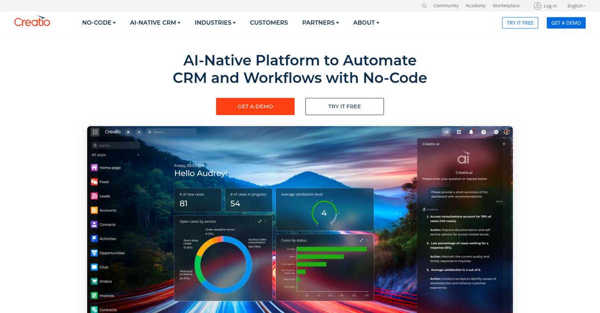 Creatio Homepage