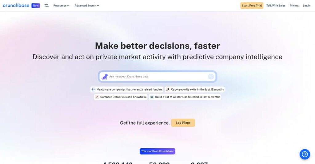 Crunchbase Homepage
