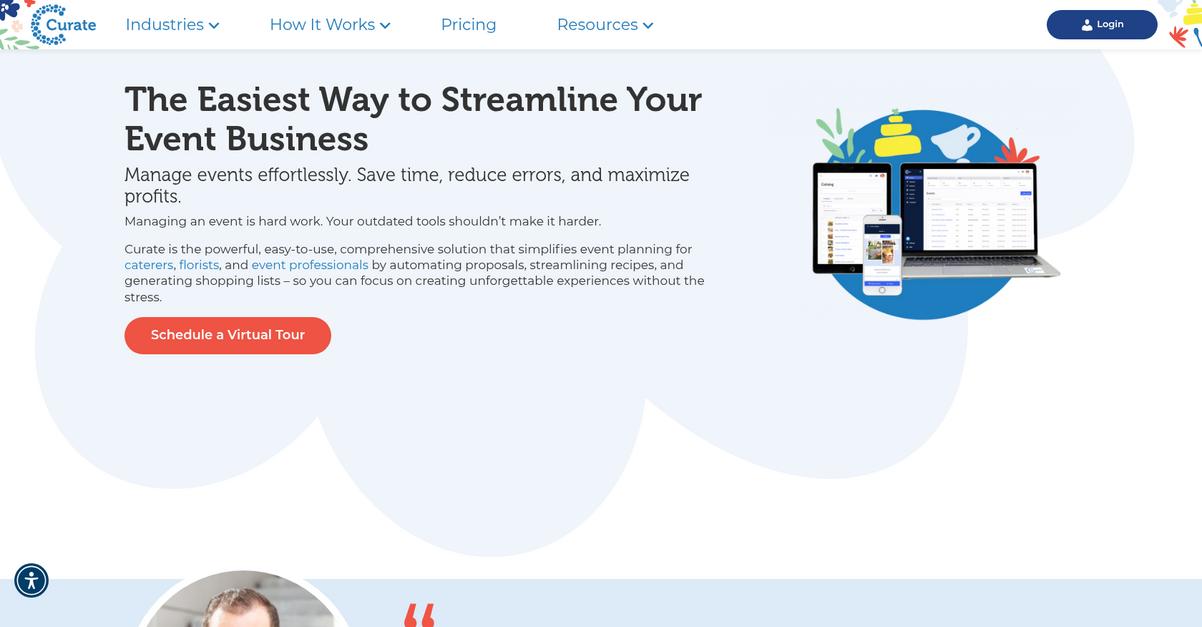 Curate Homepage