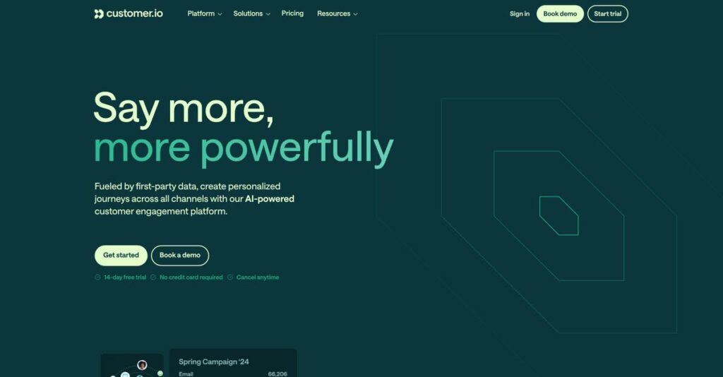 Customer.io Homepage