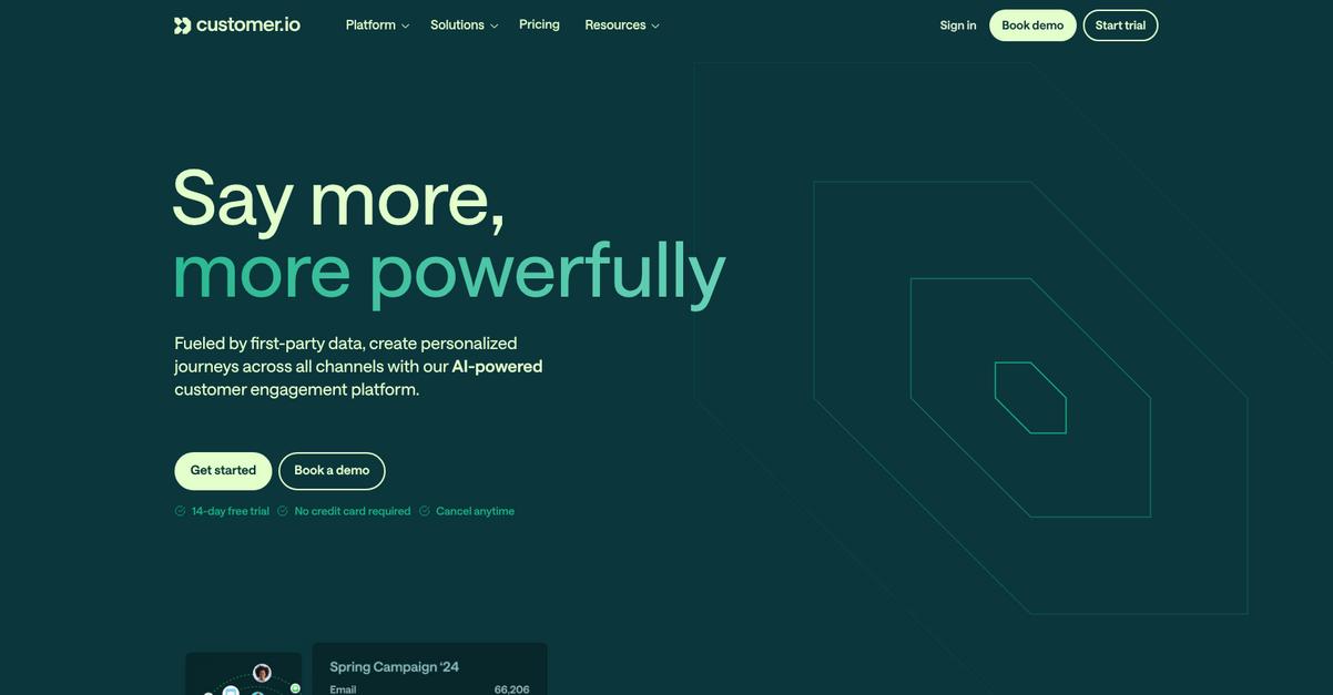 Customer.Io Homepage