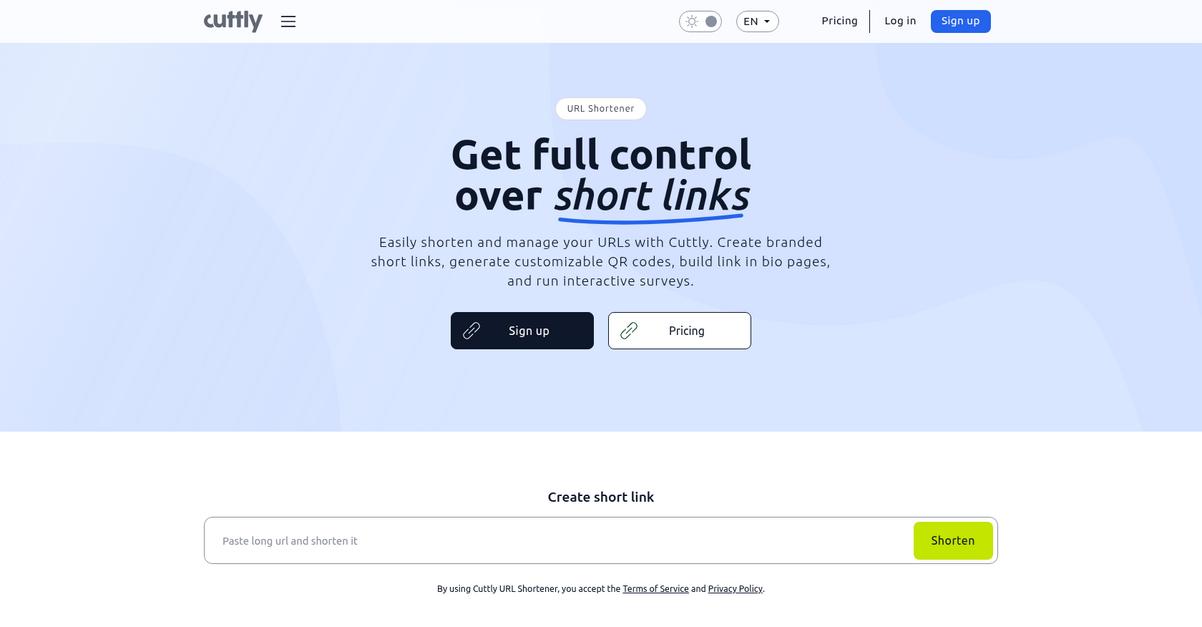 Cuttly Homepage