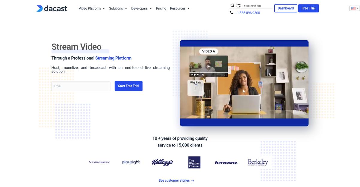 Dacast Homepage