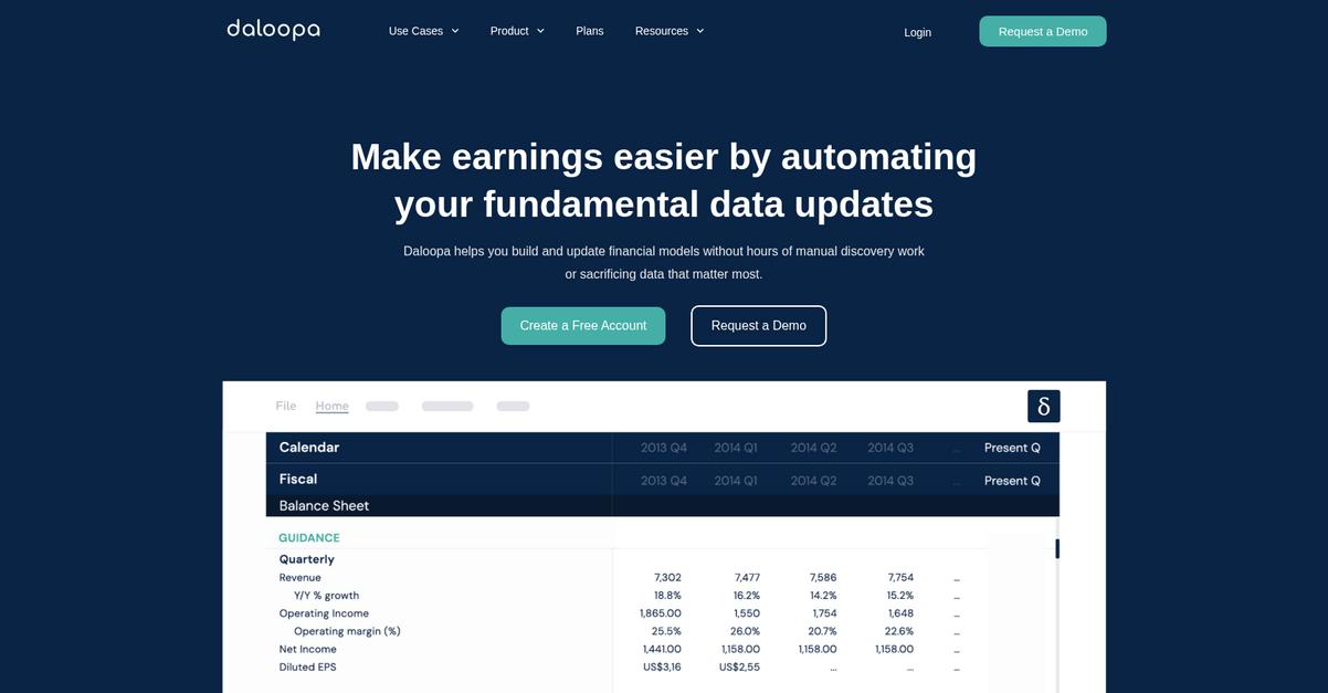 Daloopa Homepage