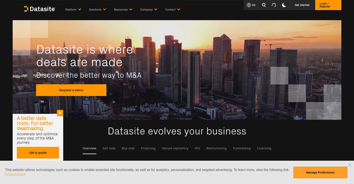 Datasite Homepage