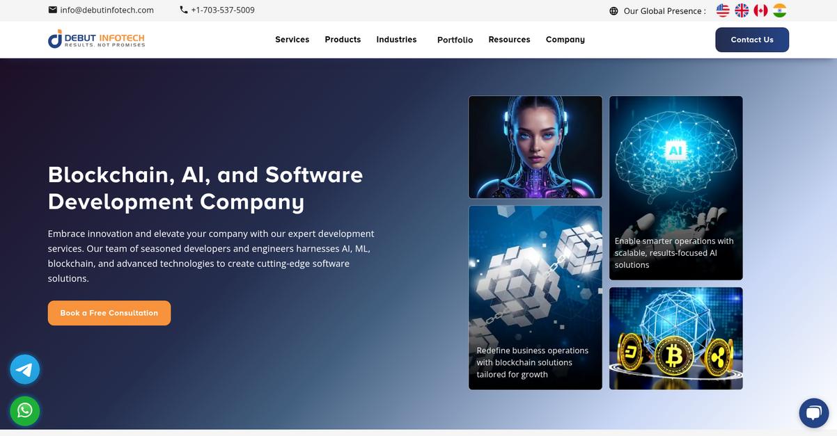 Debut Infotech Homepage
