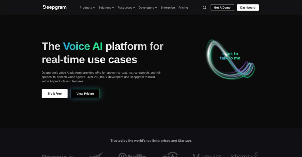 Deepgram Homepage