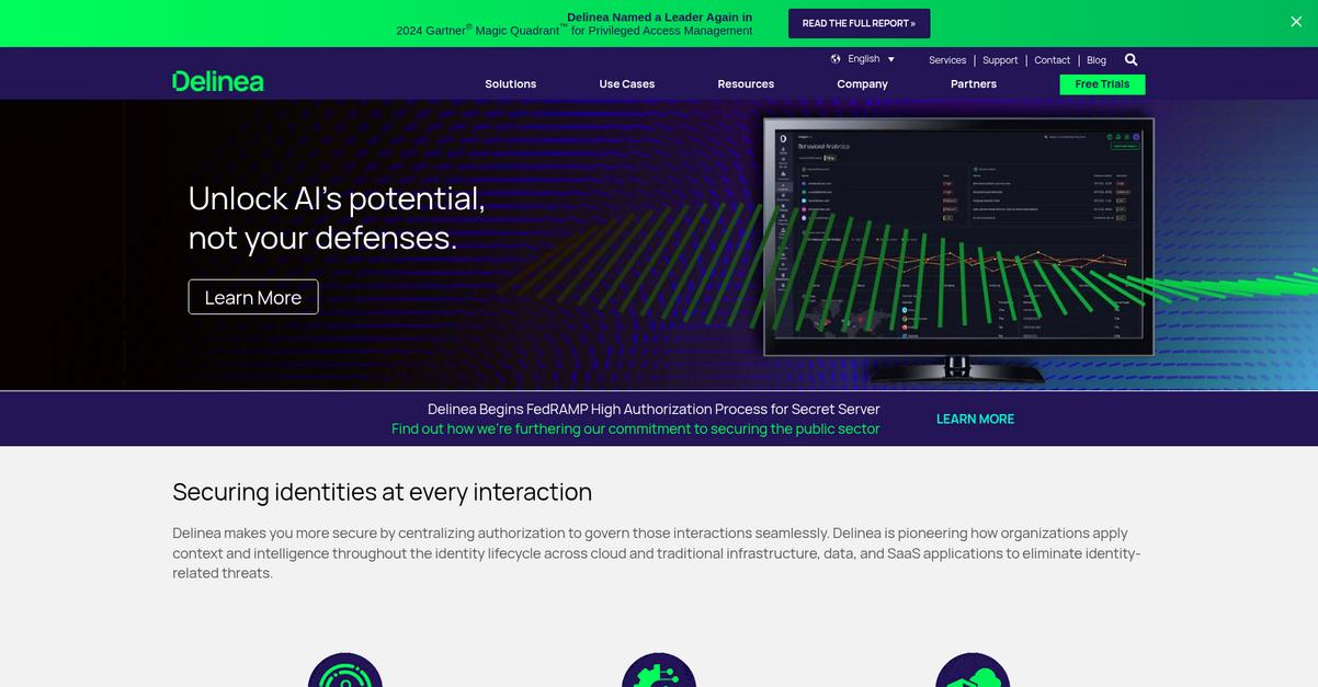 Delinea Homepage
