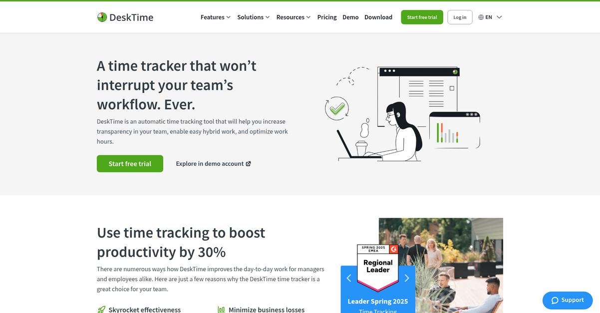 Desk Time Homepage