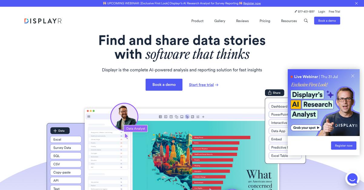Displayr Homepage