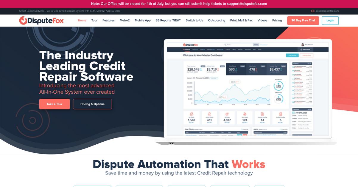 Dispute Fox Homepage