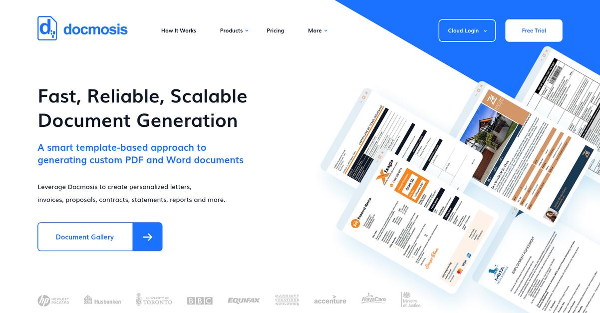 Docmosis Homepage