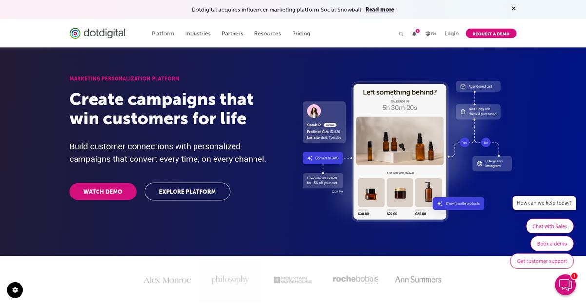 Dotdigital Homepage