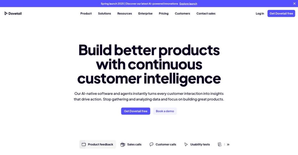 Dovetail Homepage