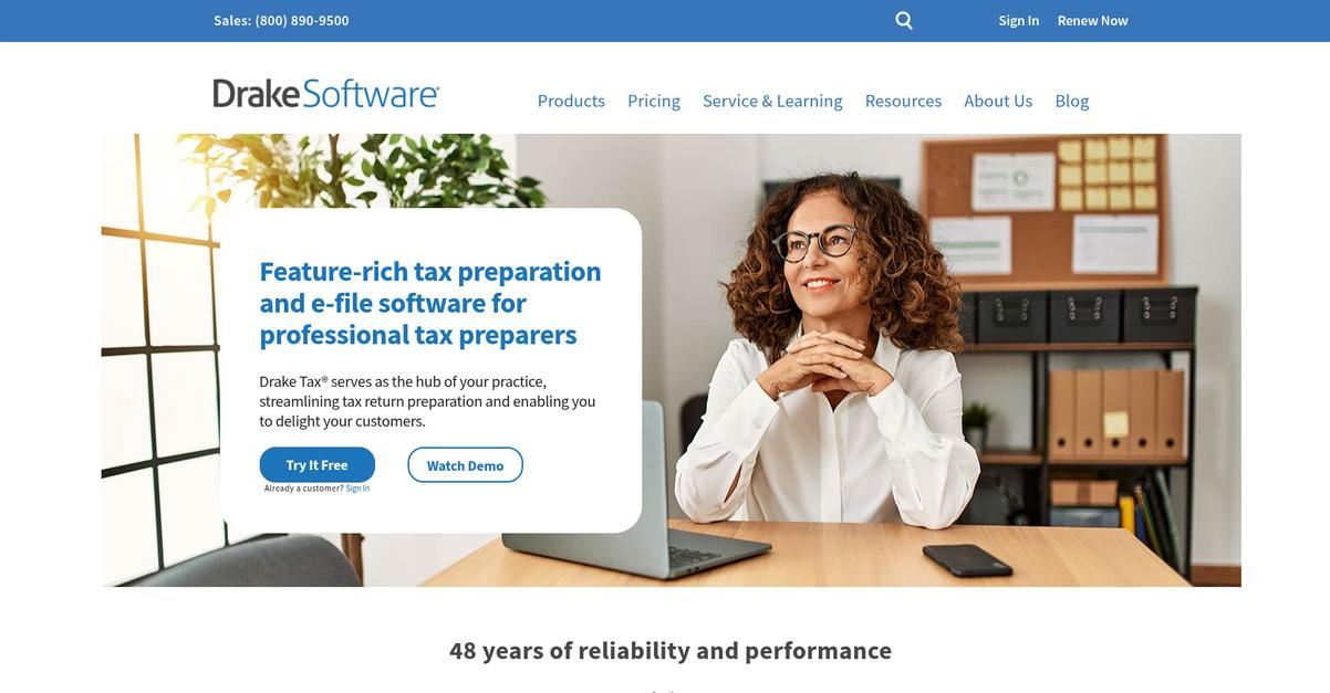 Drake Software Homepage