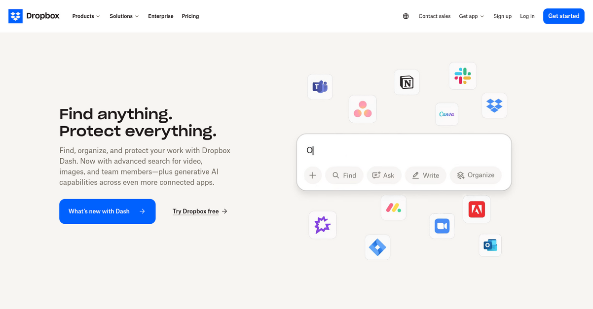 Dropbox Homepage