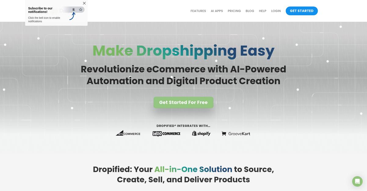 Dropified Homepage