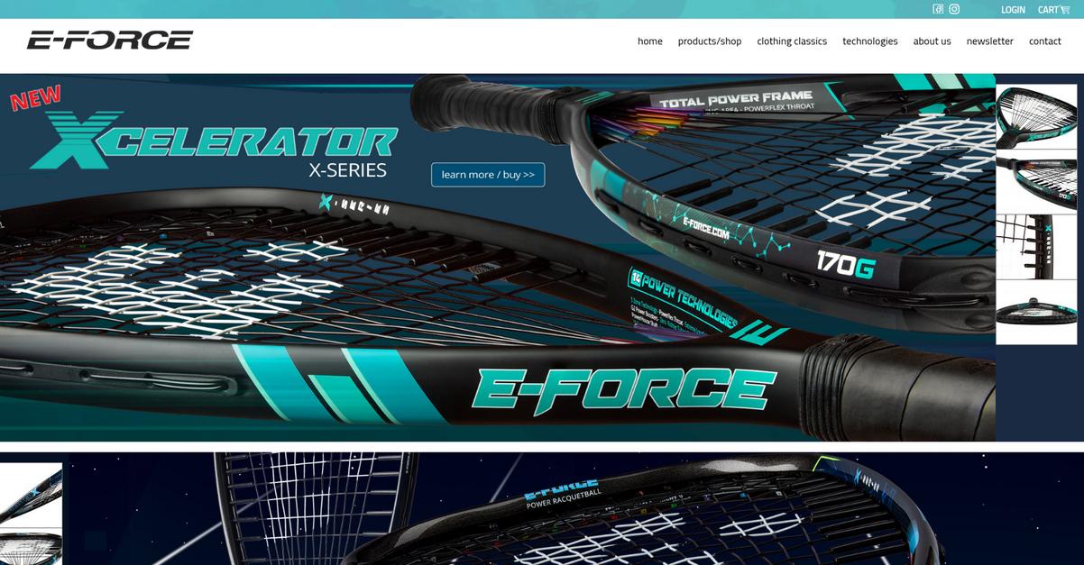 E Force Racquetball Homepage