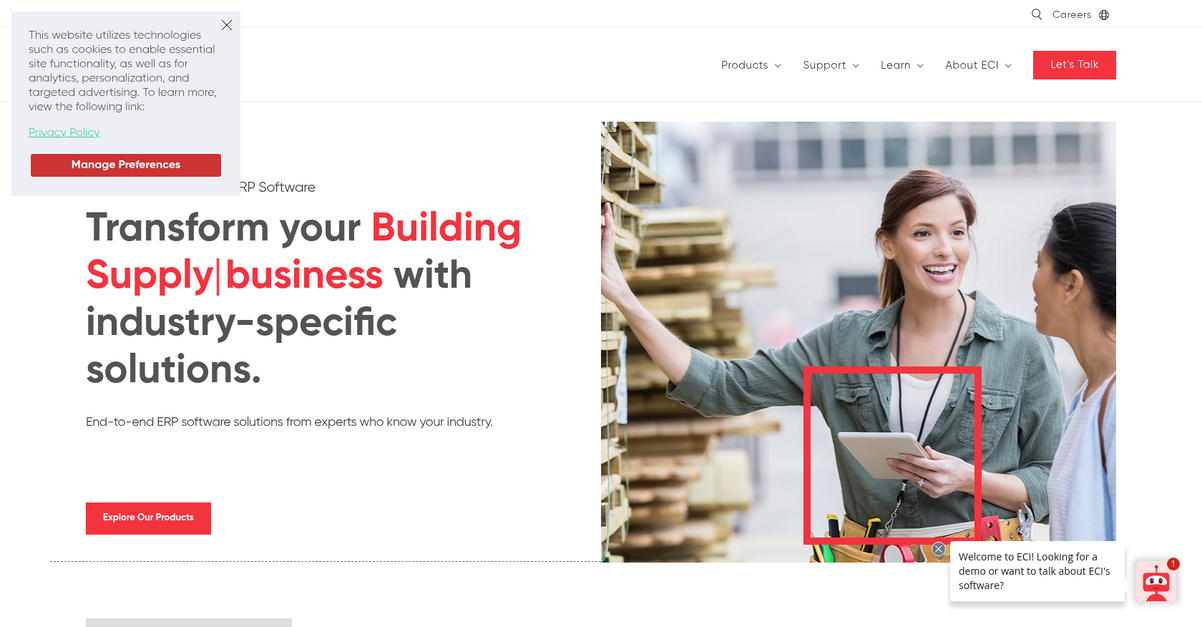 Eci Software Solutions Homepage