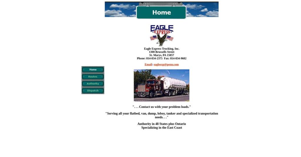 Eagle Express Homepage