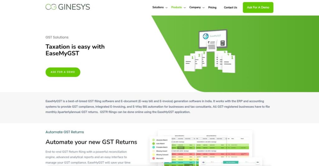 EaseMyGST Homepage