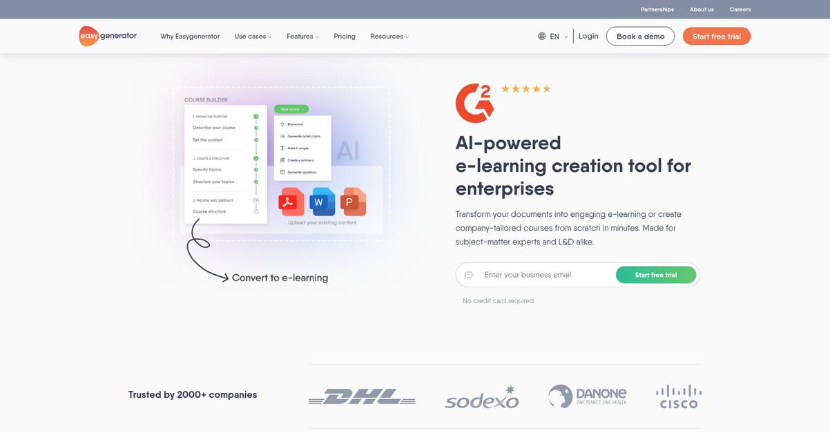 Easygenerator Homepage