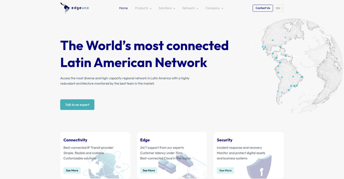 Edge Uno Homepage