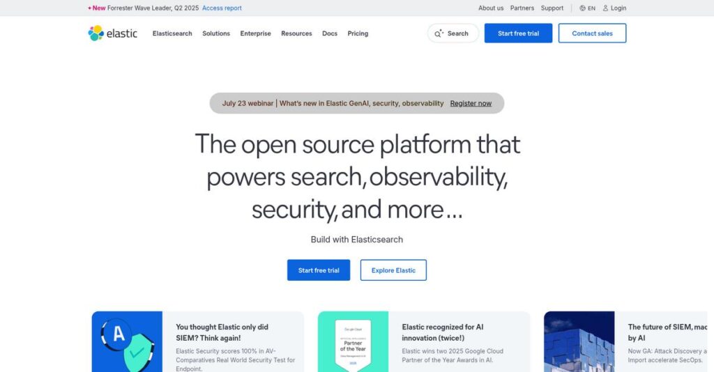 Elastic Homepage