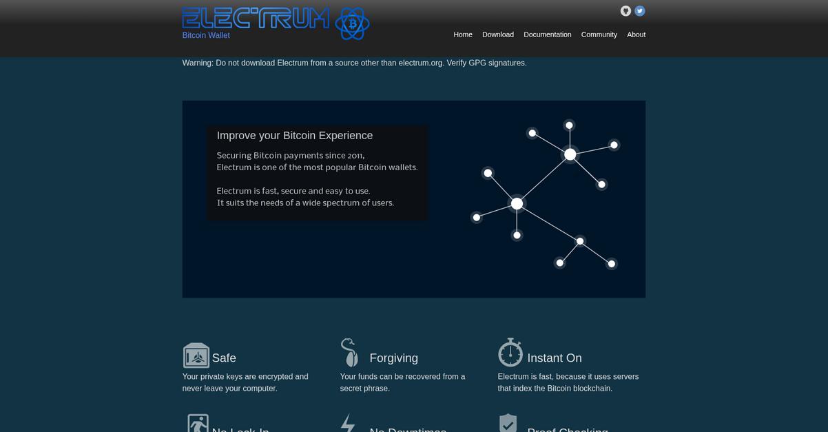 Electrum Homepage