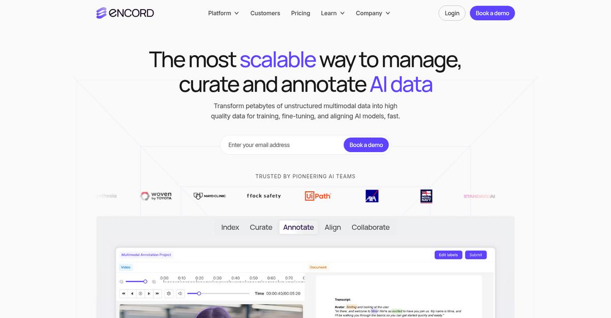 Encord Homepage