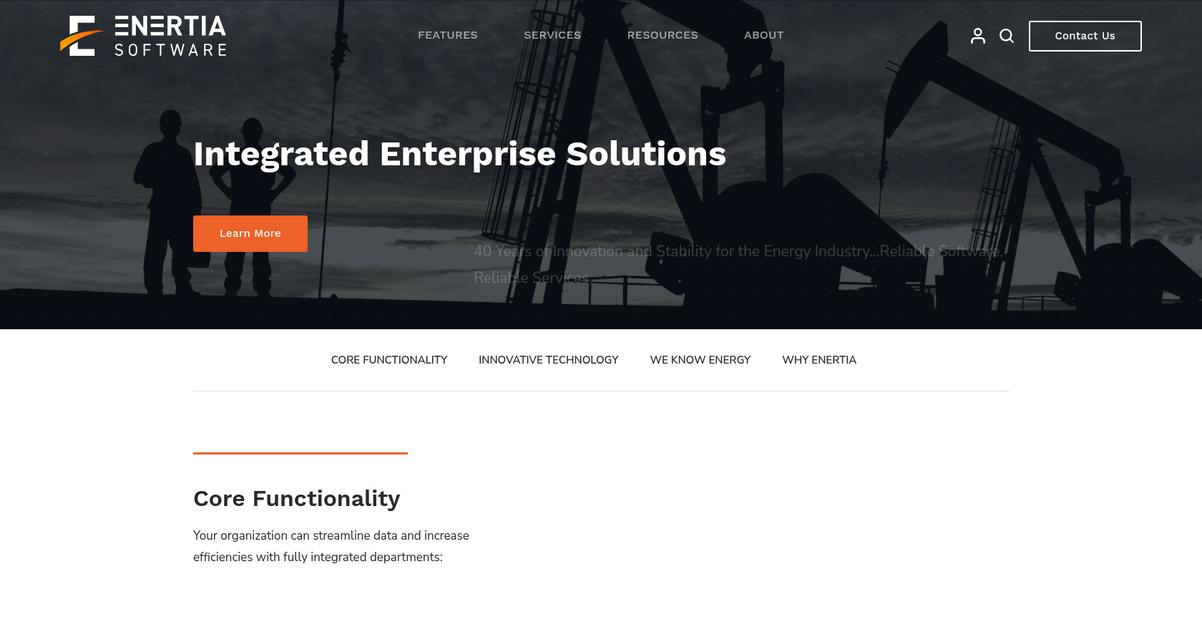 Enertia Homepage
