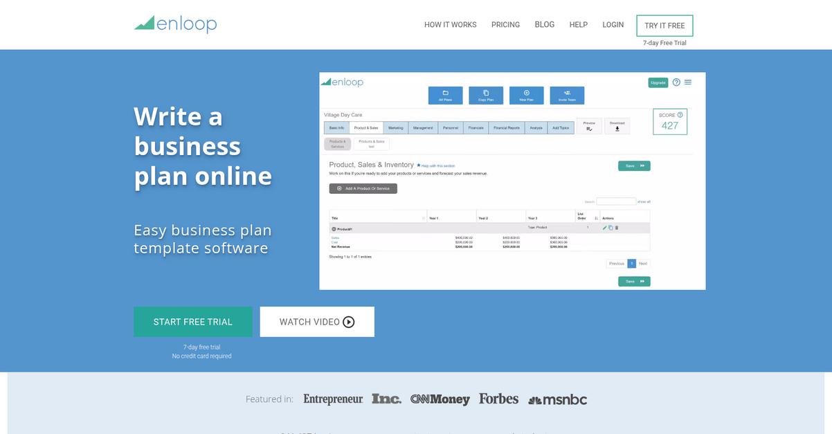 Enloop Homepage