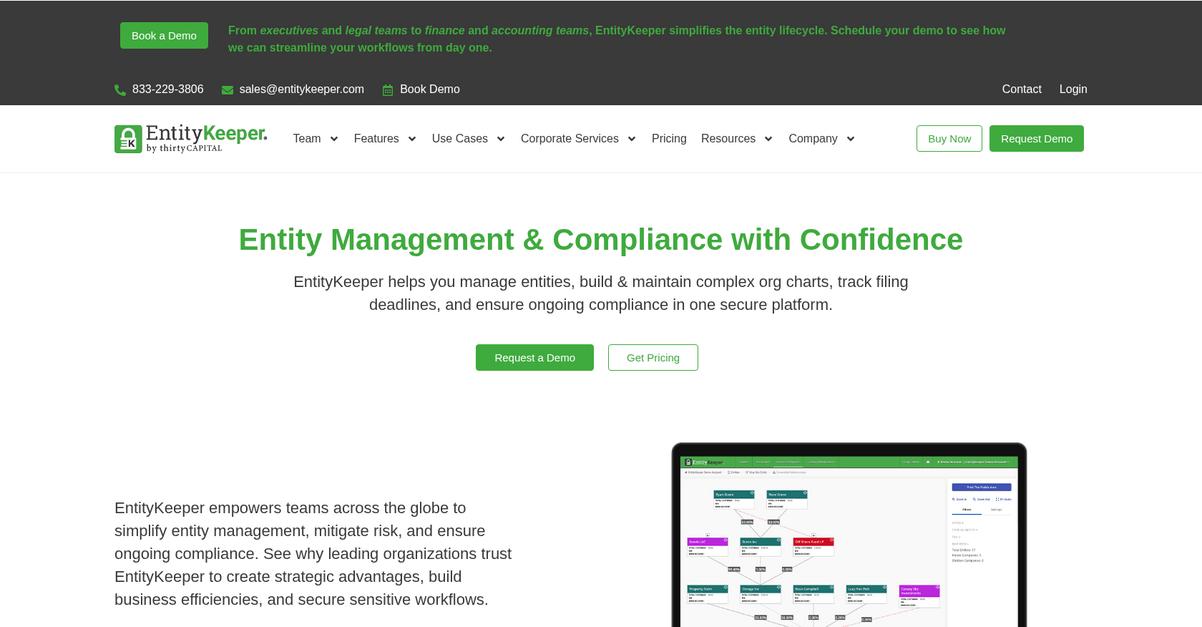 Entity Keeper Homepage