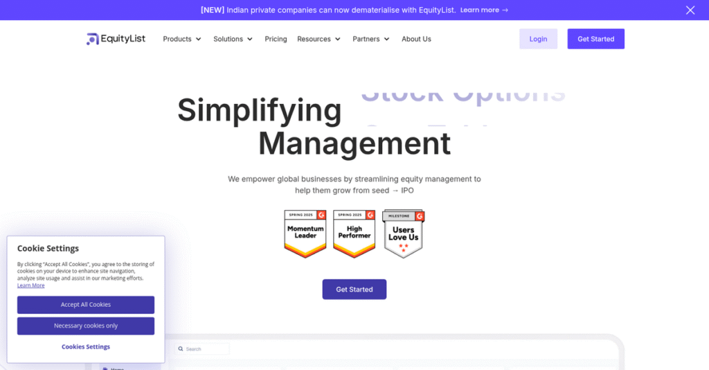 EquityList Homepage