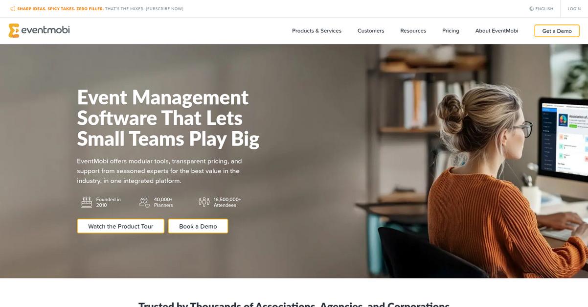 Event Mobi Homepage