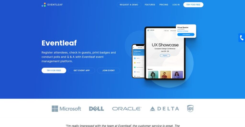 Eventleaf Homepage
