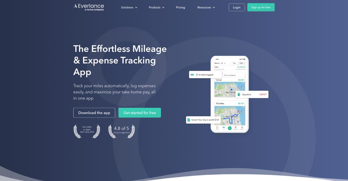 Everlance Homepage