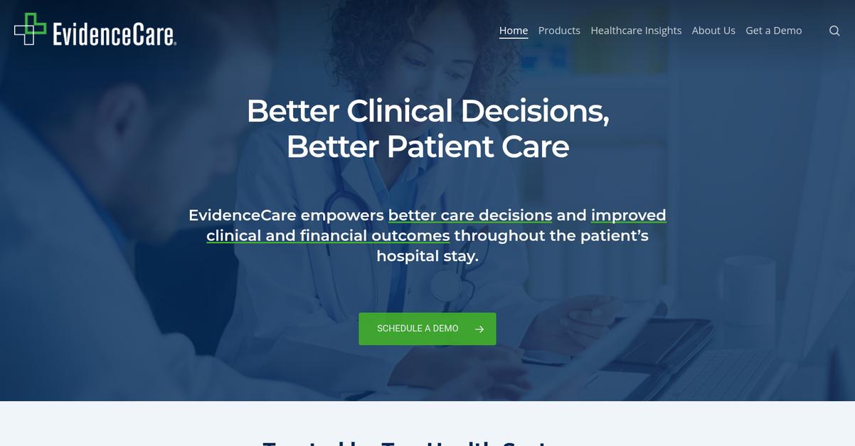 Evidence Care Homepage