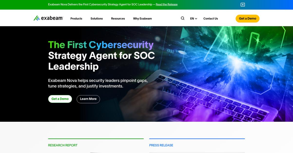 Exabeam Homepage 1