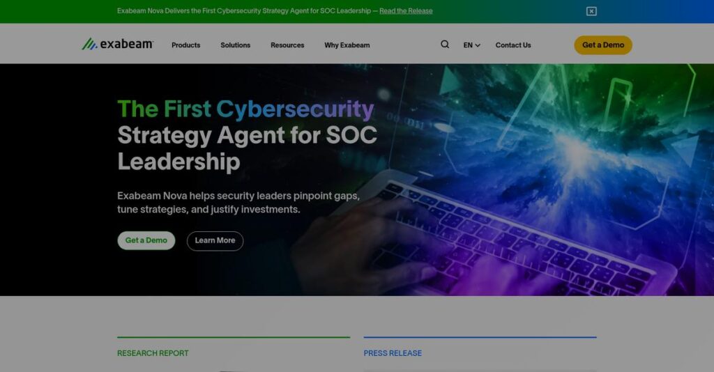 Exabeam Homepage