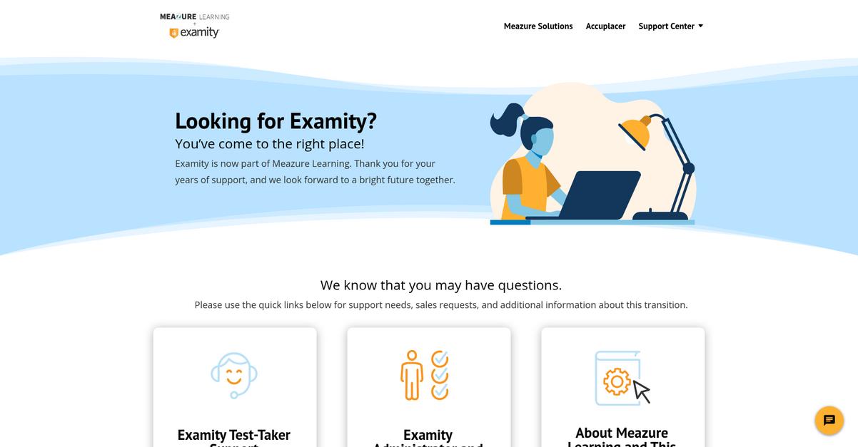 Examity Homepage