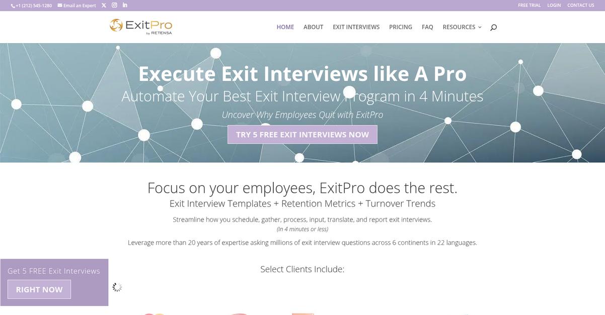 Exit Pro Homepage