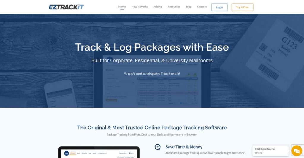 EzTrackIt Homepage