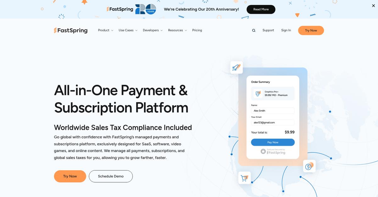 Fast Spring Homepage