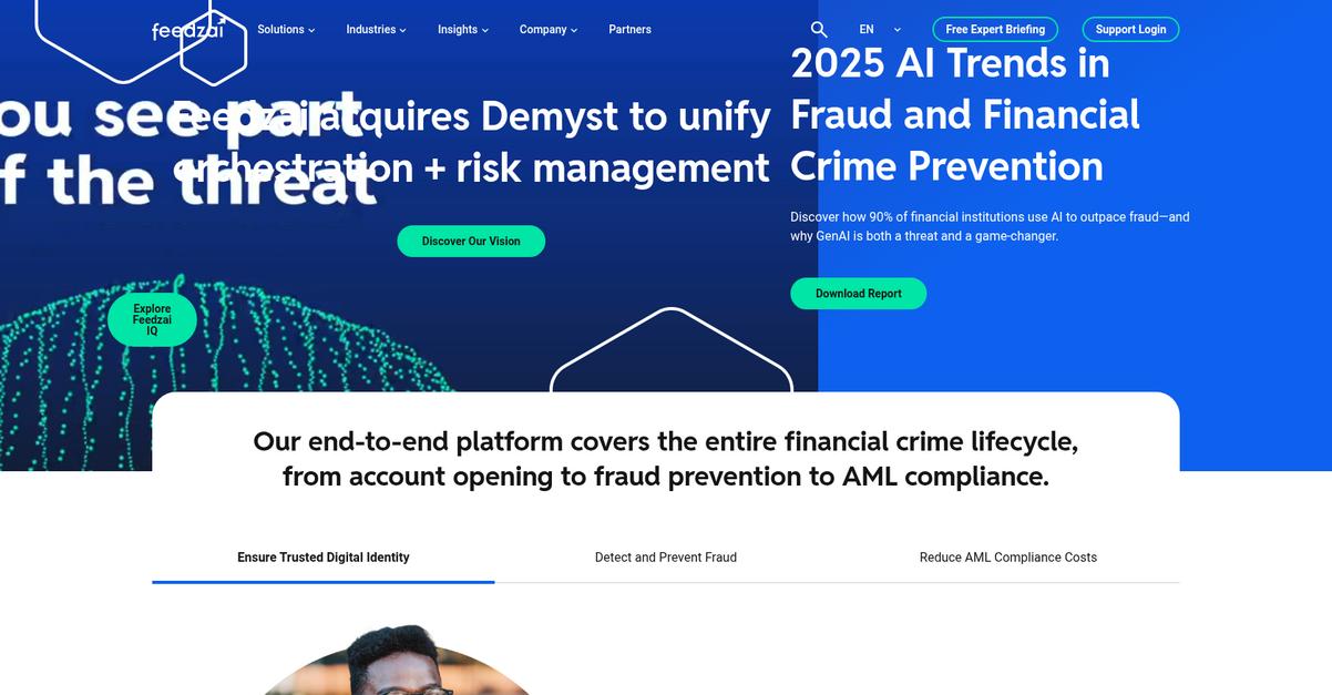 Feedzai Homepage